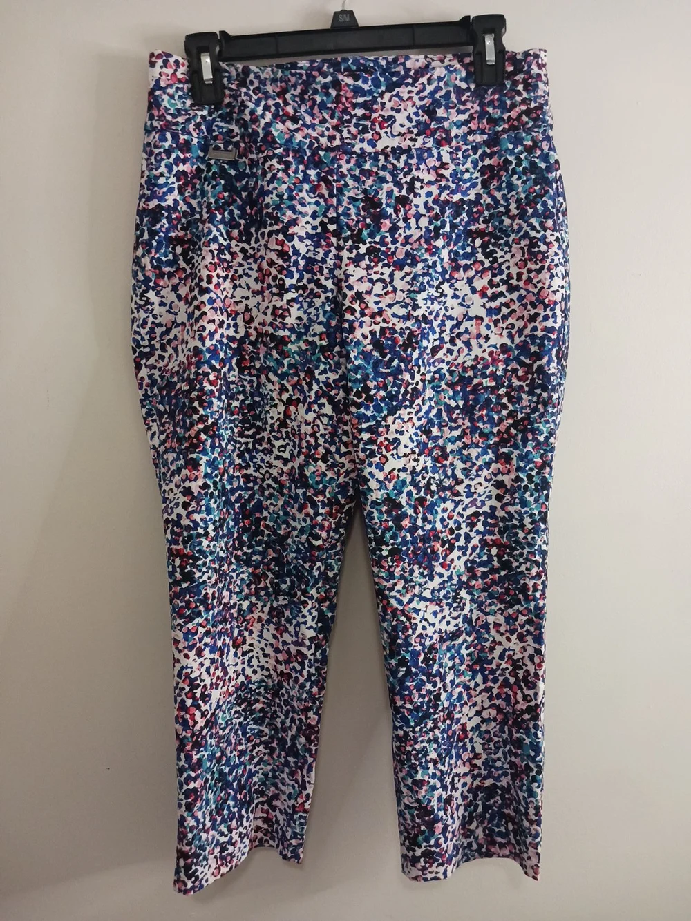 3/$20 💰 Peck & Peck Womens Multi-Color Abstract Print Pull-On Pants 8P - Picture 1 of 6